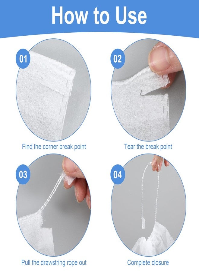 ADLABLD 150 Pcs Dust Bags Drawstring Storage Bag Non Woven Fabric Handbags Storage for Travel Breathable Pouch Portable Storages Organizer for Purse Boot, 18.9 x 12.6 Inch(White) - Image 3